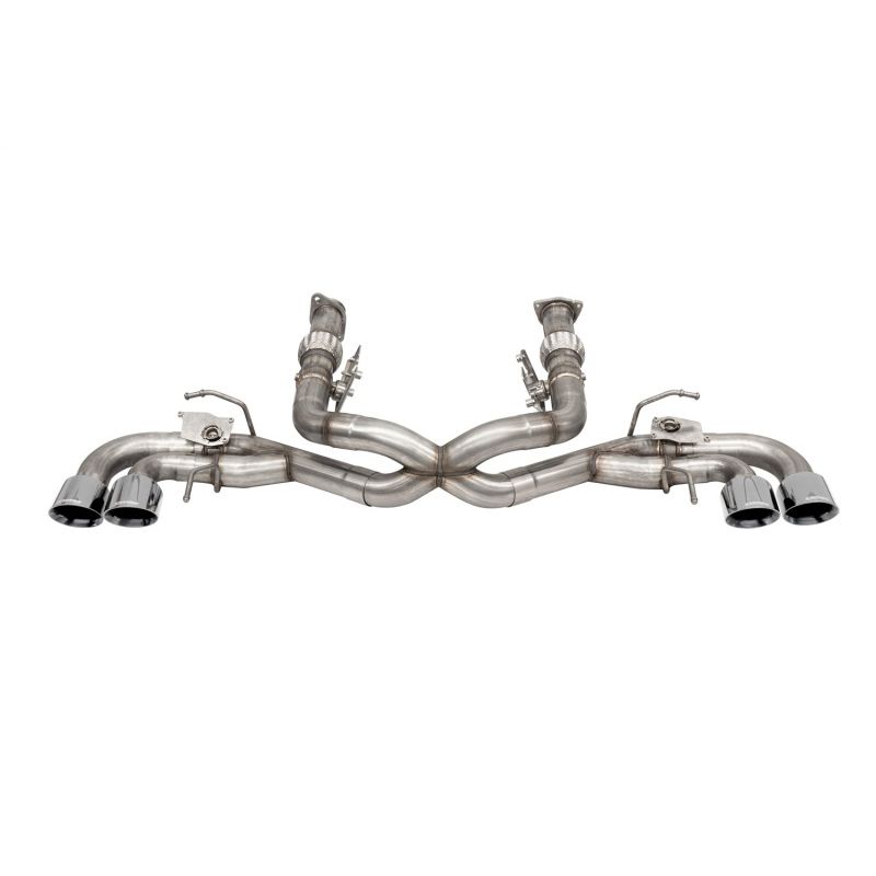 CORSA Performance 21106 Corsa 2020-2024 Corvette C8 3in Valved Cat-Back 4.5in Pol Quad Tips - Fits Factory NPP Exhaust w/AFM