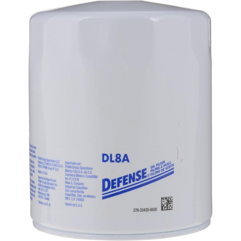 FRAM DL8A Defense Filters, DL8A, Oil Filters