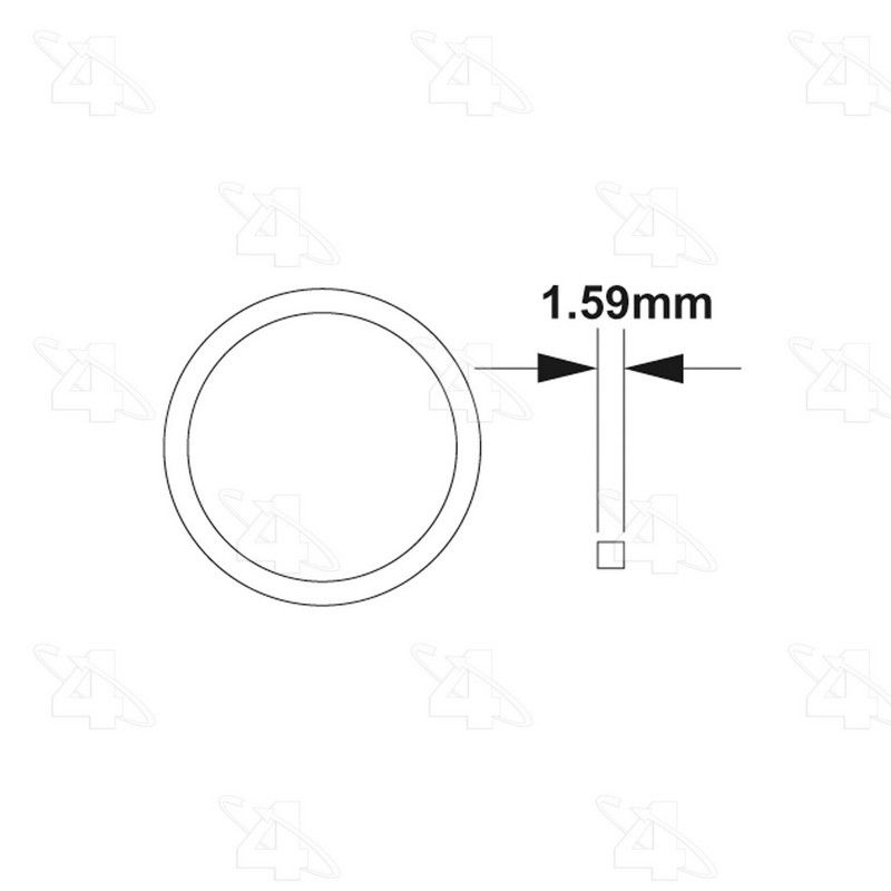 Four Seasons 24117 Teflon Seal Rotolock Fitting O-Ring