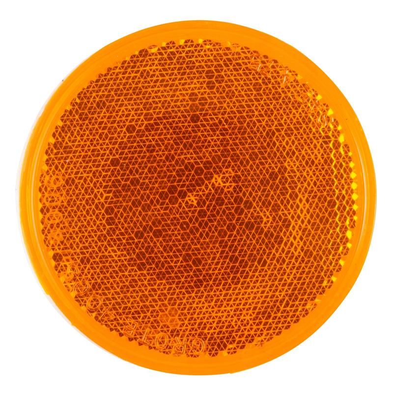 GROTE LIGHTING 40063 Sealed 3" Round Stick-On Reflector, Amber