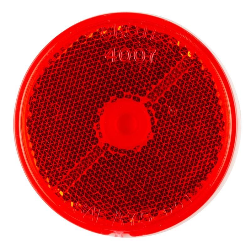 GROTE LIGHTING 40072 2½" Round Stick-On Reflectors, Red
