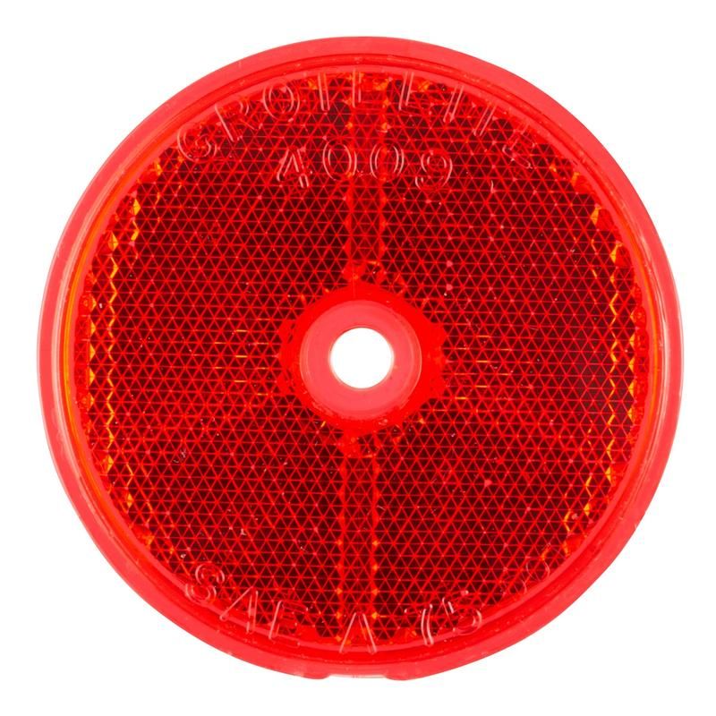 GROTE LIGHTING 40092 Sealed Center-Mount Reflector, Red