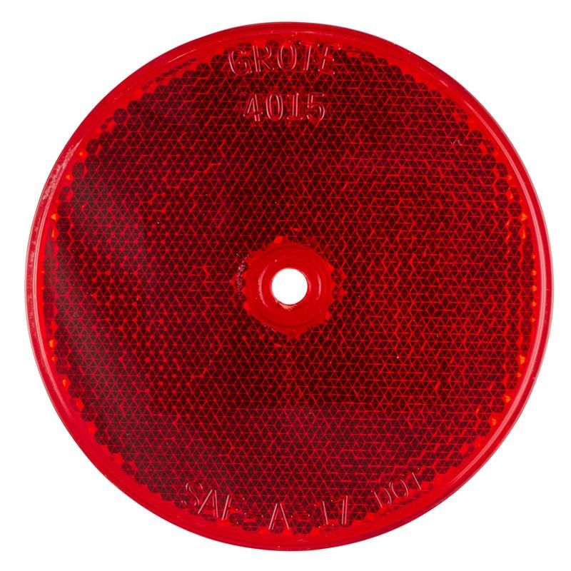 GROTE LIGHTING 40152 Sealed Center-Mount Reflector, Red