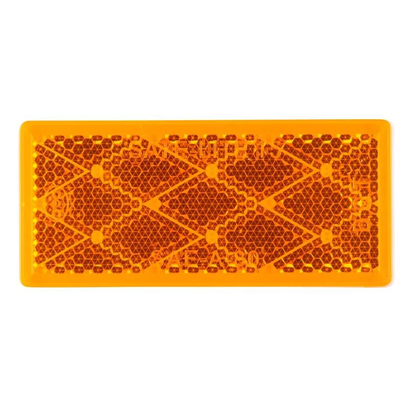 GROTE LIGHTING 40303 Stick-On Rectangular Reflectors, Amber