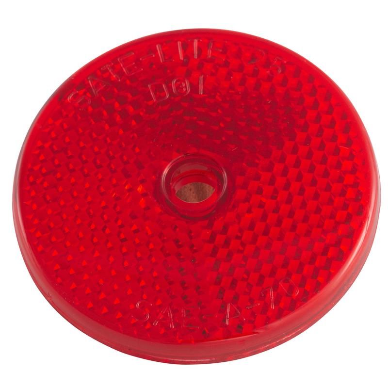 GROTE LIGHTING 41012 Sealed Center-Mount Reflector, 2" Red