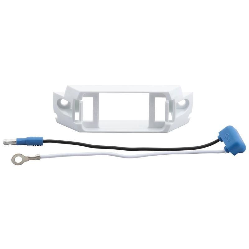 GROTE LIGHTING 43370 Rail-Mount Bracket For Small Rectangular Lights, White Kit (42131 + 67050)