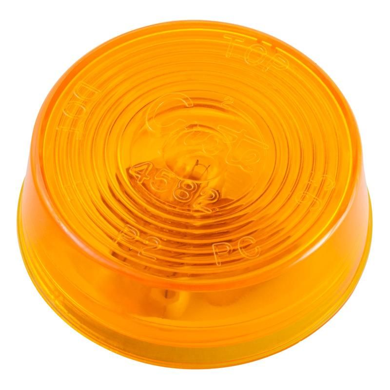 GROTE LIGHTING 45823 CLR/MKR LAMP,2"DIA,YEL,SLD W/OPTIC LENS