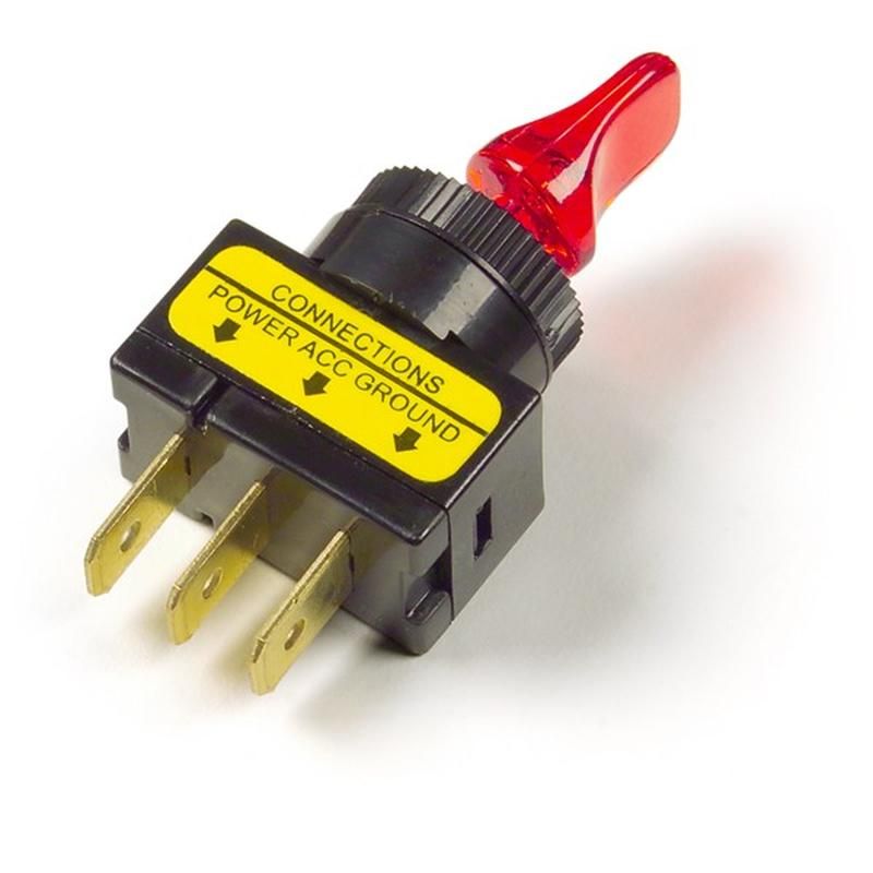 GROTE LIGHTING 82-1909 Toggle Switch - Illuminated - Duckbill, Red