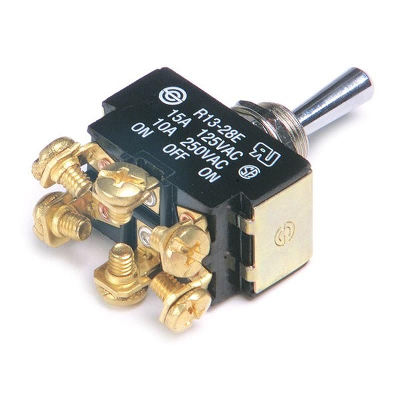GROTE LIGHTING 82-2122 Toggle Switches, Heavy Duty, On/Off/On, 15A, 6 Screw