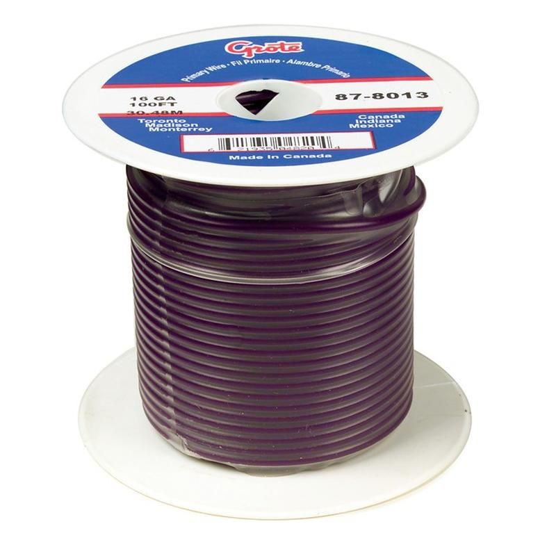 GROTE LIGHTING 87-7013 (GPT) General Purpose Thermo Plastic Wire, Length 100' Purple