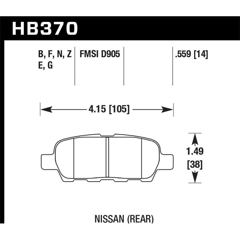 Hawk Performance HB370F.559 HPS Disc Brake Pad