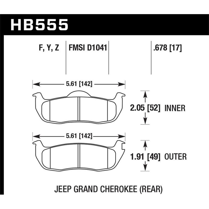 Hawk Performance HB555Y.678 LTS Disc Brake Pad