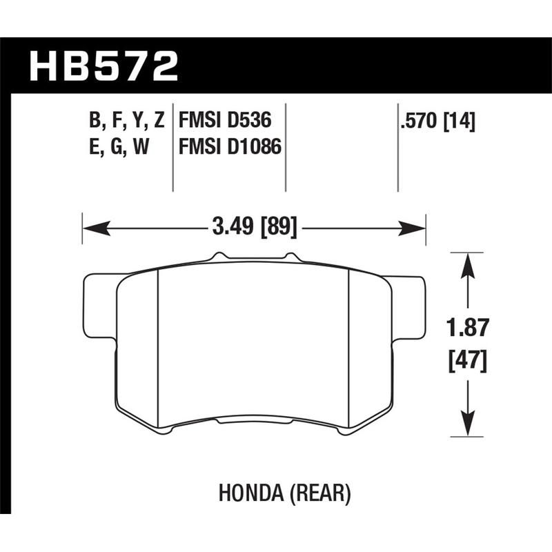 Hawk Performance HB572F.570 HPS Disc Brake Pad