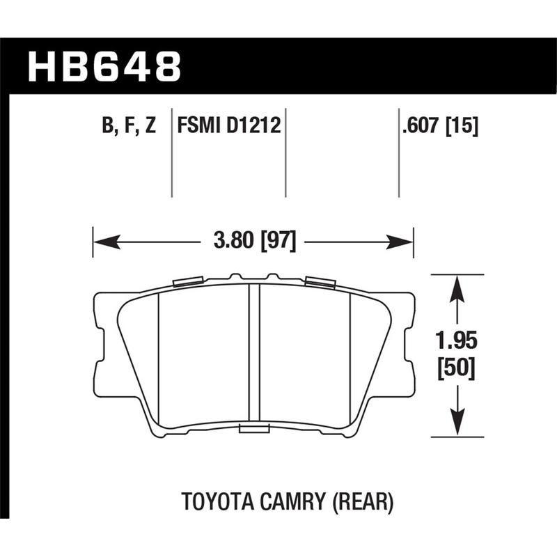Hawk Performance HB648F.607 HPS Disc Brake Pad