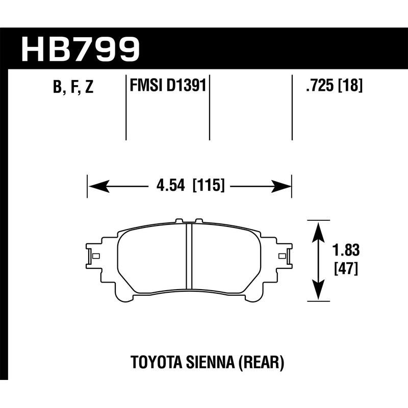 Hawk Performance HB799Z.597 Performance Ceramic Disc Brake Pad