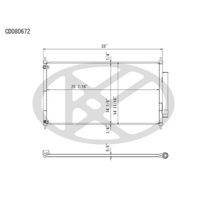 KOYORAD CD080672 Koyorad A/C Condenser CD080672