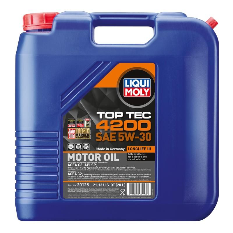 LIQUI MOLY 20125 Top Tec 4200 SAE 5W-30 New Generation