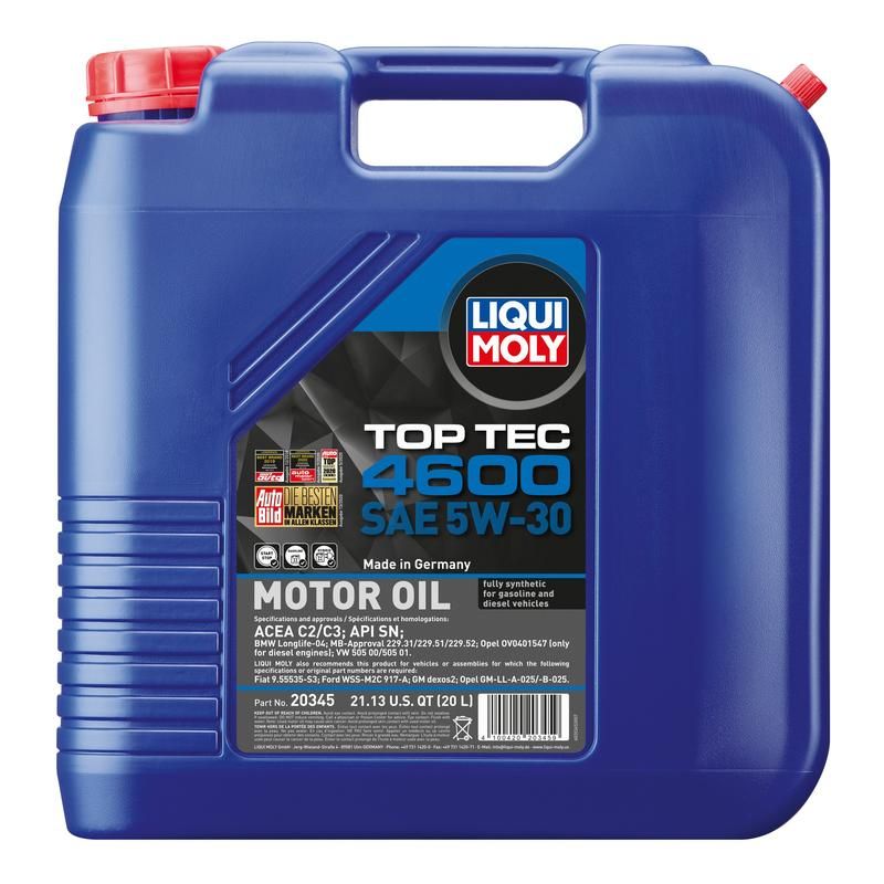 LIQUI MOLY 20345 Top Tec 4600 SAE 5W-30