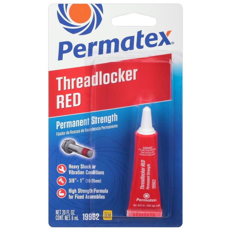 PERMATEX 19962 6ML HI-STRENGTH RED