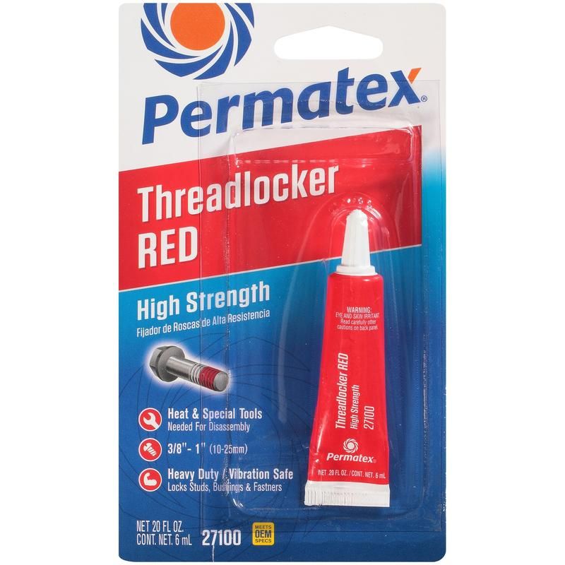 PERMATEX 27100 6ML HI-STRENGTH RED
