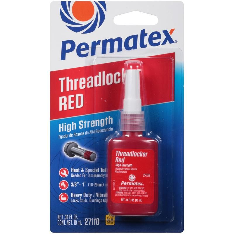 PERMATEX 27110 PERMATEX® High Strength Threadlocker Red