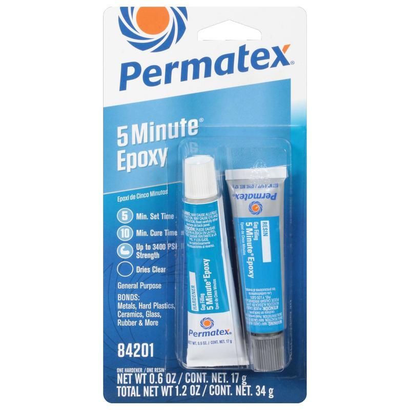 PERMATEX 84201 PERMATEX® PERMAPOXY™ 5 Minute General Purpose Epoxy -- Clear
