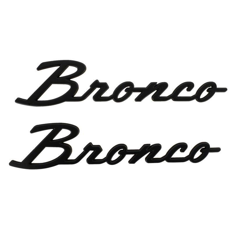 Ford Racing M-1447-BSMB 2021-2025 Bronco Classic Script Fender Badge Kit-Matte Black