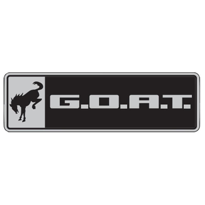 Ford Racing M-1447-GOAT Bronco/Bronco Sport G.O.A.T. Badge-Black/Chrome