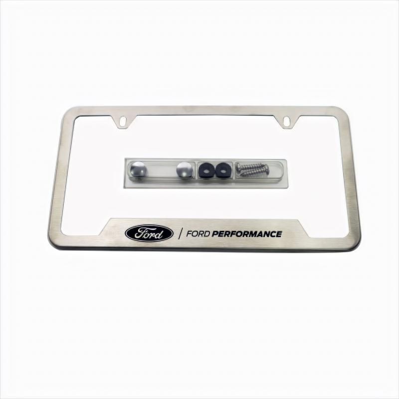 Ford Racing M-1828-SS304C Ford Performance License Plate Frame-Brushed Stainless Steel