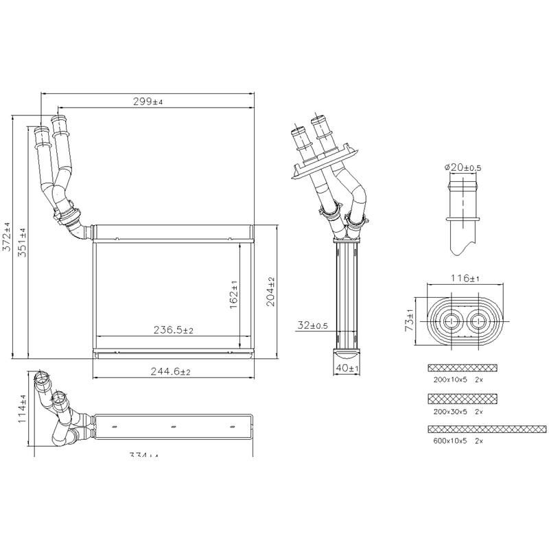 NISSENS 707299 HVAC Heater Core