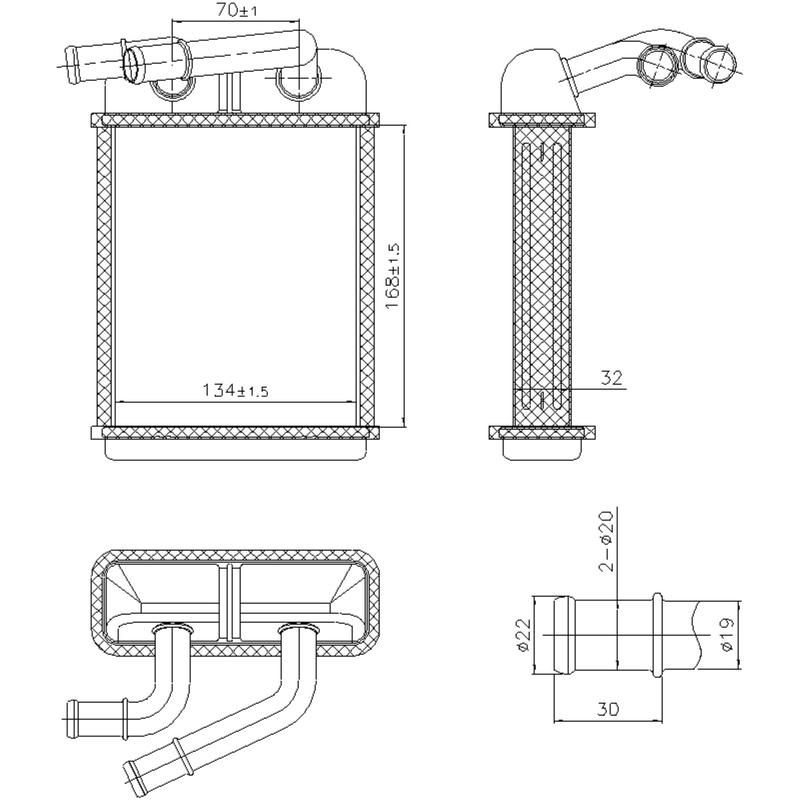 NISSENS 707313 HVAC Heater Core