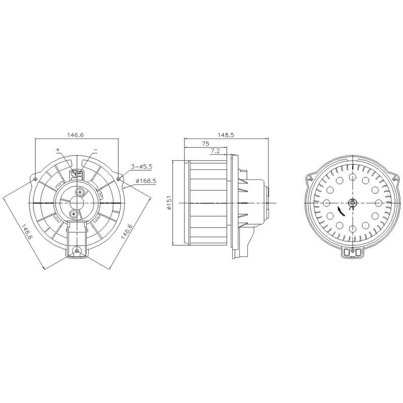 NISSENS 87620 HVAC Blower Motor Assembly