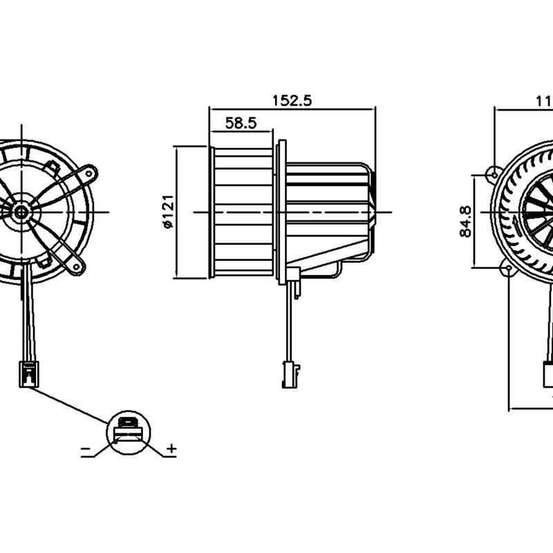 NISSENS 87621 Blower Motor Assembly