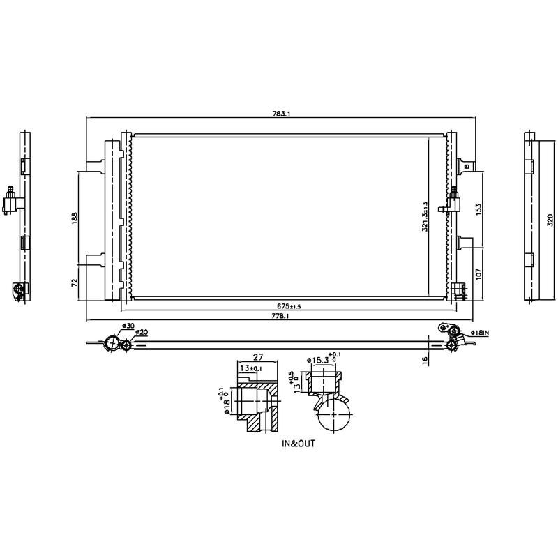 NISSENS 941261 Air Conditioning Condenser/Receiver Drier Assembly