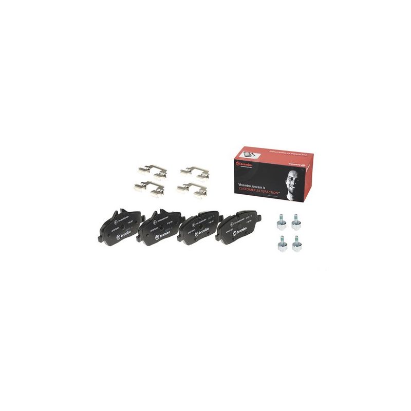 Brembo KT04352 Brembo low-met brake pad and UV coated vented  brake disc kit