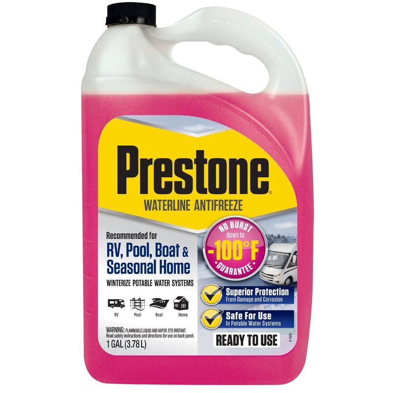 Prestone AF225 Prestone Waterline/RV Antifreeze - 1 gal; -100° No Burst - Potable Water Systems