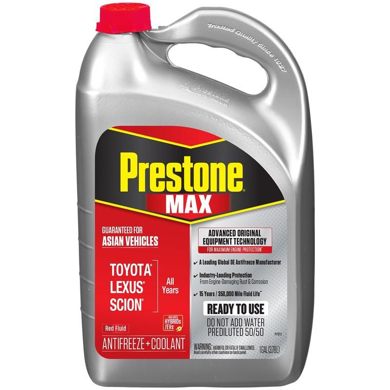 Prestone AF6210 Prestone MAX Original Equipment Antifreeze+Coolant. Asian Red/Pink,50/50 RTU1Gal