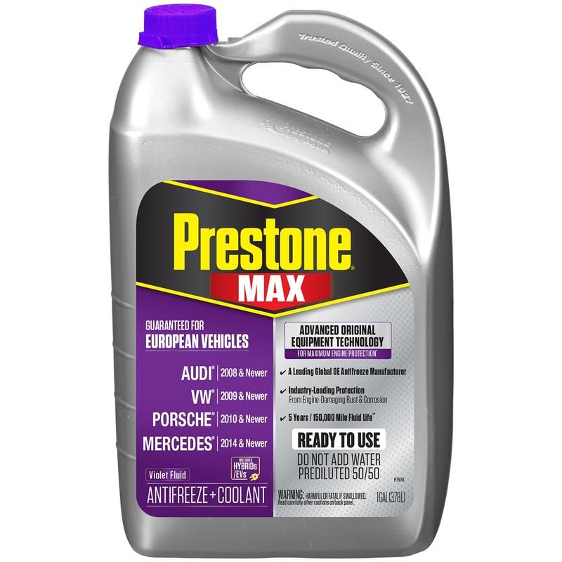 Prestone AF6510 Prestone MAX Antifreeze/Coolant European Violet 50/50 Premixed 1 Gallon