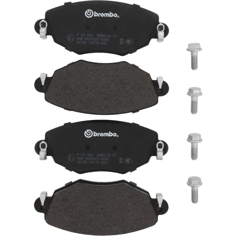 Brembo KT04235 Brembo low-met brake pad and UV coated vented  brake disc kit