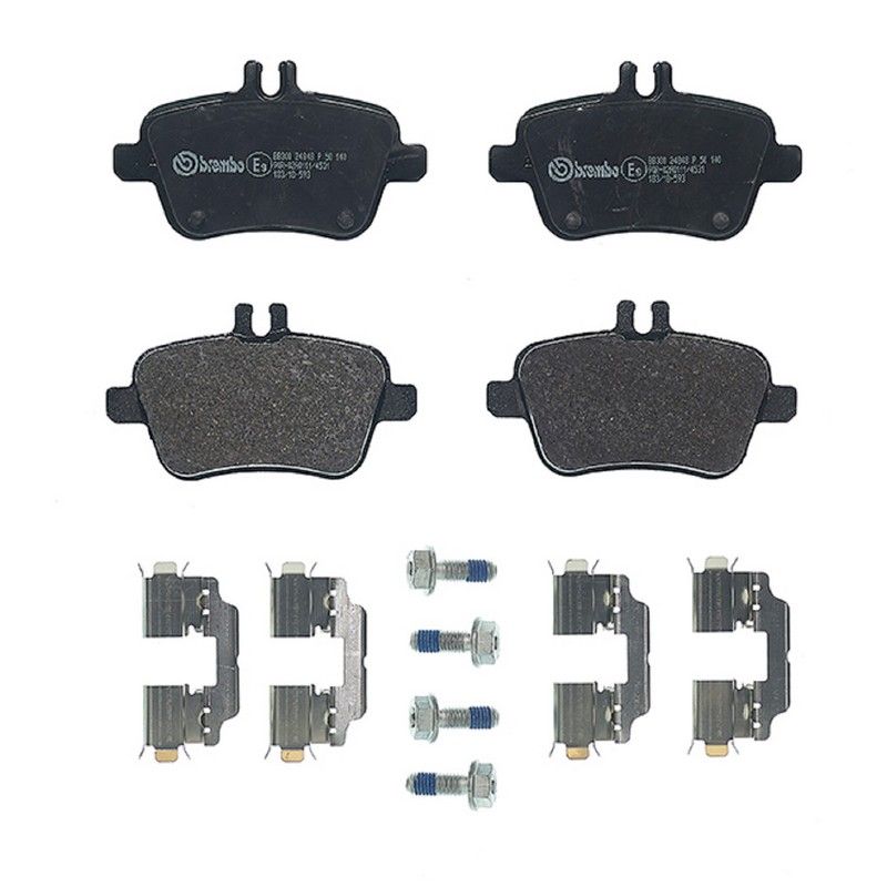 Brembo KT04319 Brembo low-met brake pad and UV coated solid  brake disc kit
