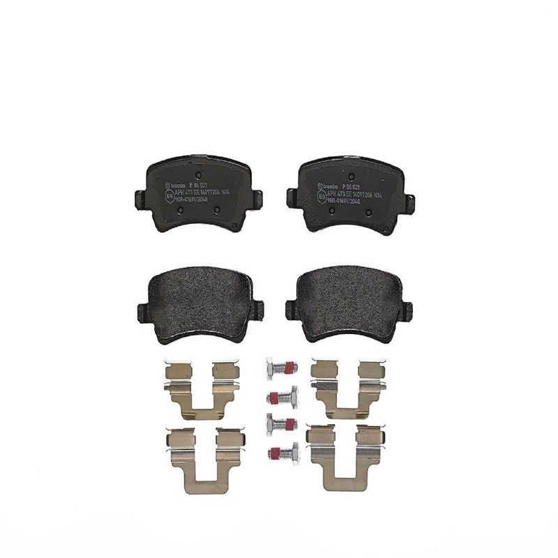 Brembo KT04309 Brembo low-met brake pad and UV coated solid  brake disc kit