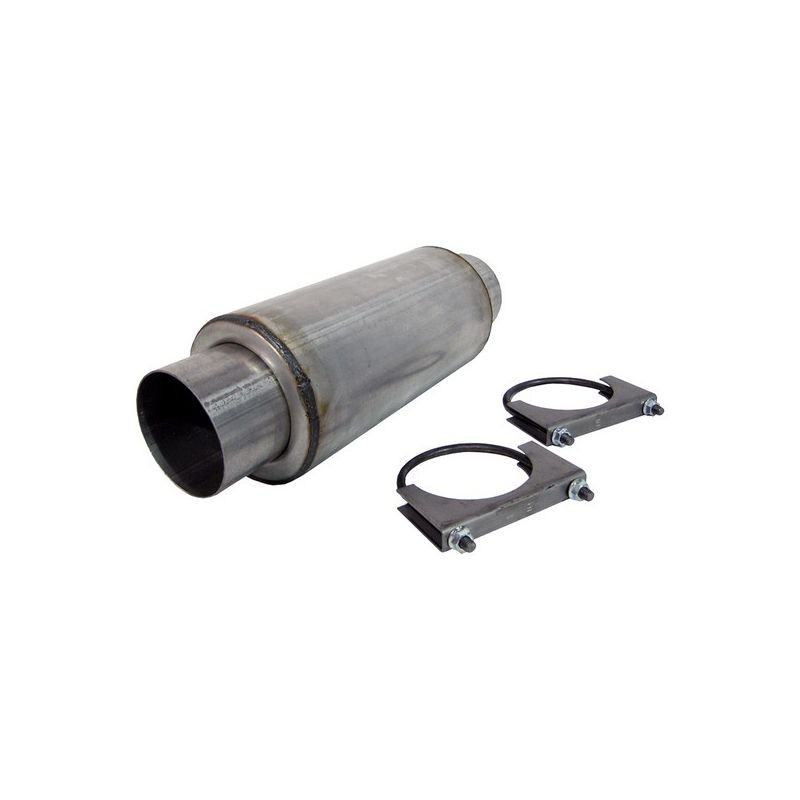 MBRP Exhaust R2009 Resonator 4in. Inlet; Outlet 12in. Body 18in. Overall; AL