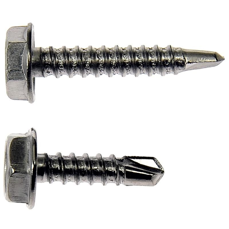 DORMAN 784-110 Self Tapping Screw-Stainless Steel-Hex Washer Head-No. 6 x 1/2 In., 3/4 In.