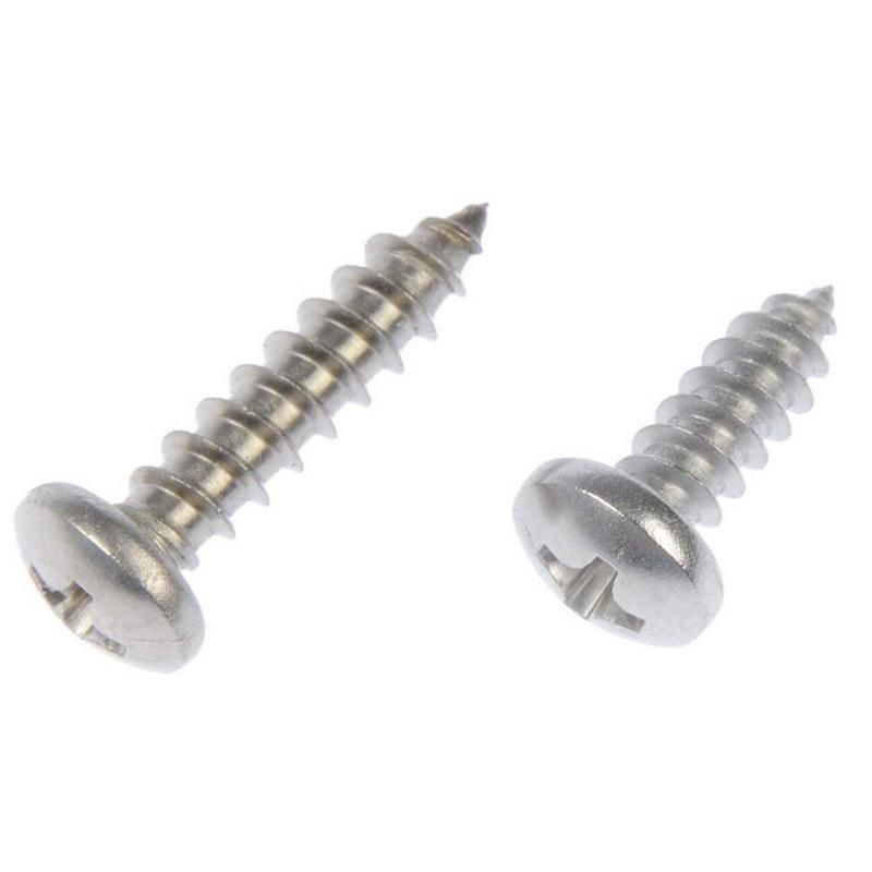 DORMAN 784-125 Self Tapping Screw-Stainless Steel-Pan Head-No. 8 x 1/2 In., 3/4 In.