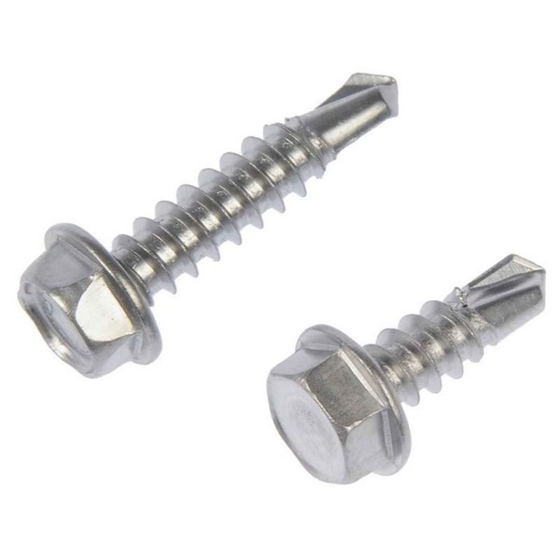DORMAN 784-135 Self Tapping Screw-Stainless Steel-Hex Washer Head-No. 8 x 1/2 In., 3/4 In.