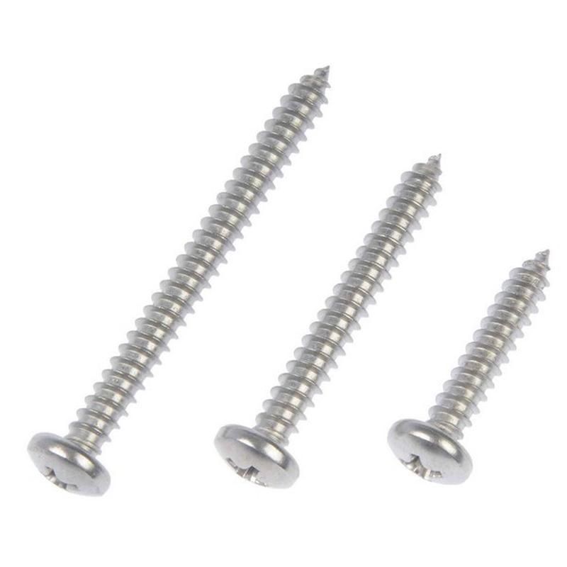 DORMAN 784-155 Self Tapping Screw-Stainless Steel-Pan Head-No. 10 x 1 In., 1-1/2 In., 2 In.