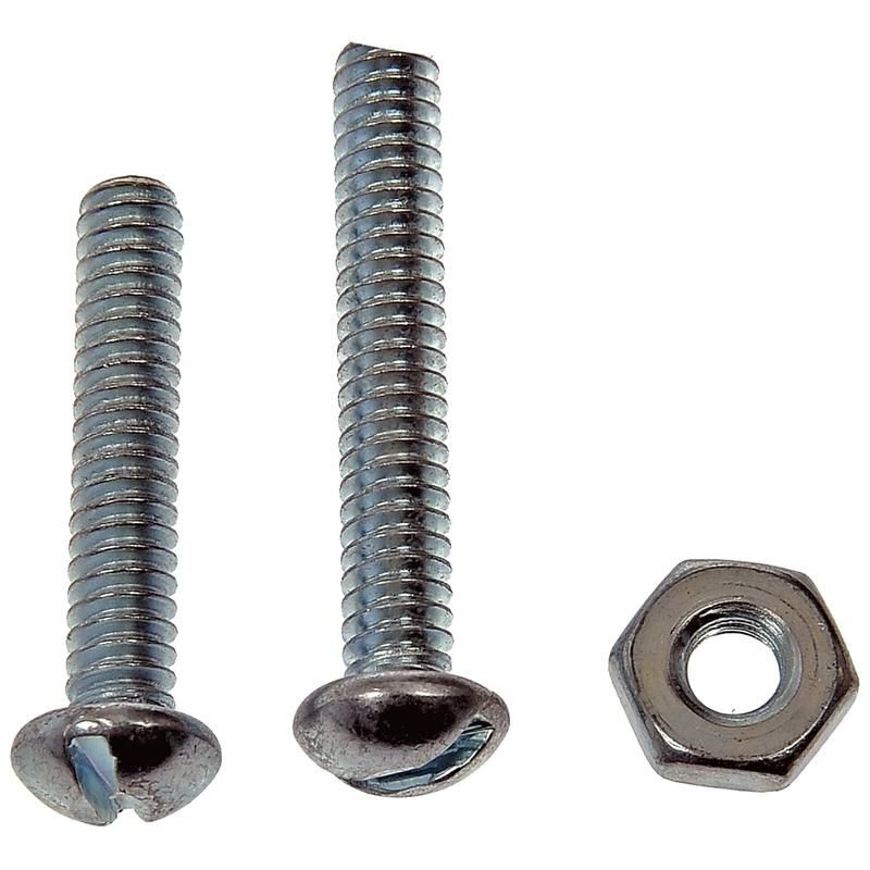 DORMAN 784-602 Stove Bolt With Nuts - 3/16-24 In. x 1 In./1-1/4In.