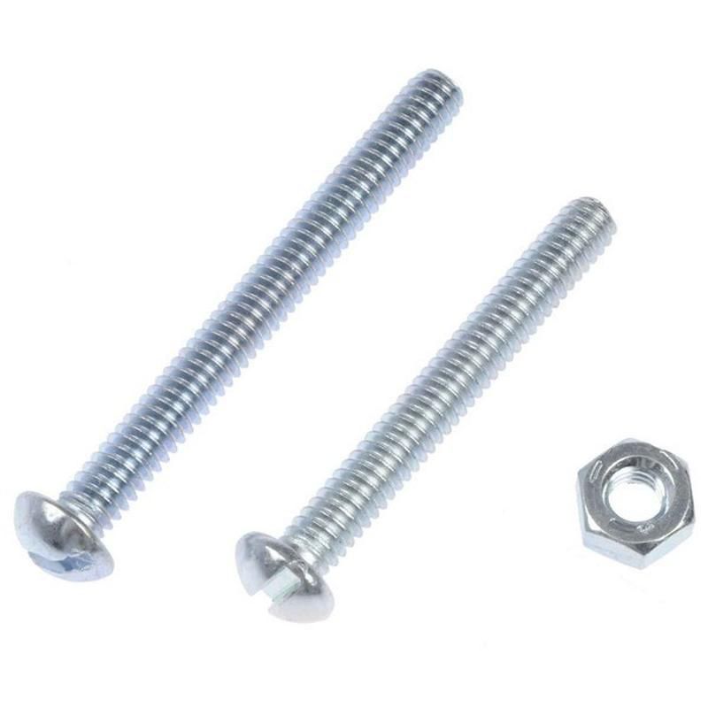 DORMAN 784-612 Machine Screw-Slotted Round Head With Nuts- 1/4-20 X 2 in, 2-1/2 in