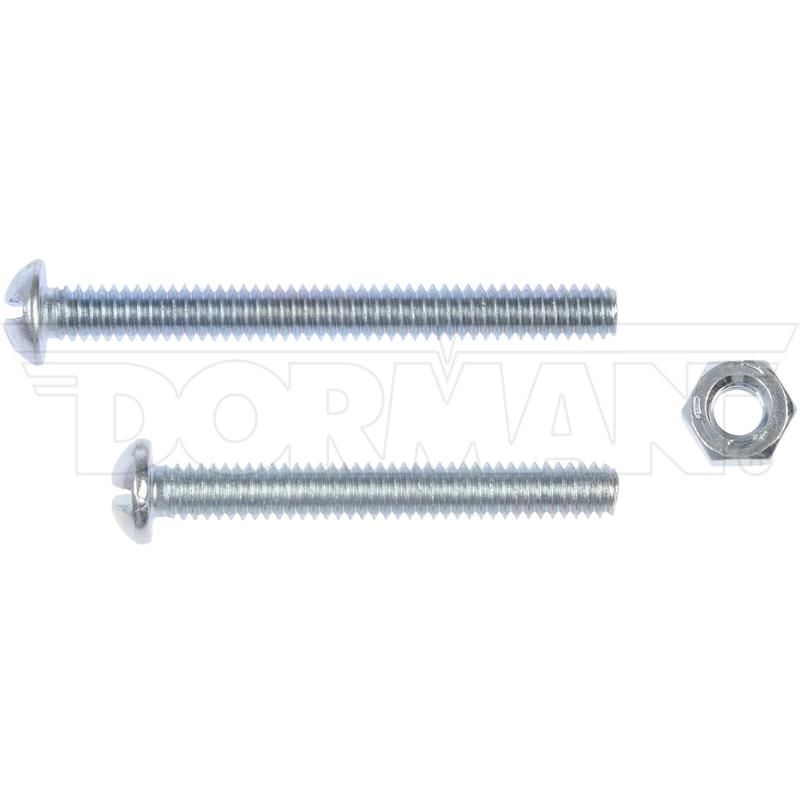 DORMAN 784-612D Machine Screw-Slotted Round Head With Nuts- 1/4-20 X 2 in, 2-1/2 in