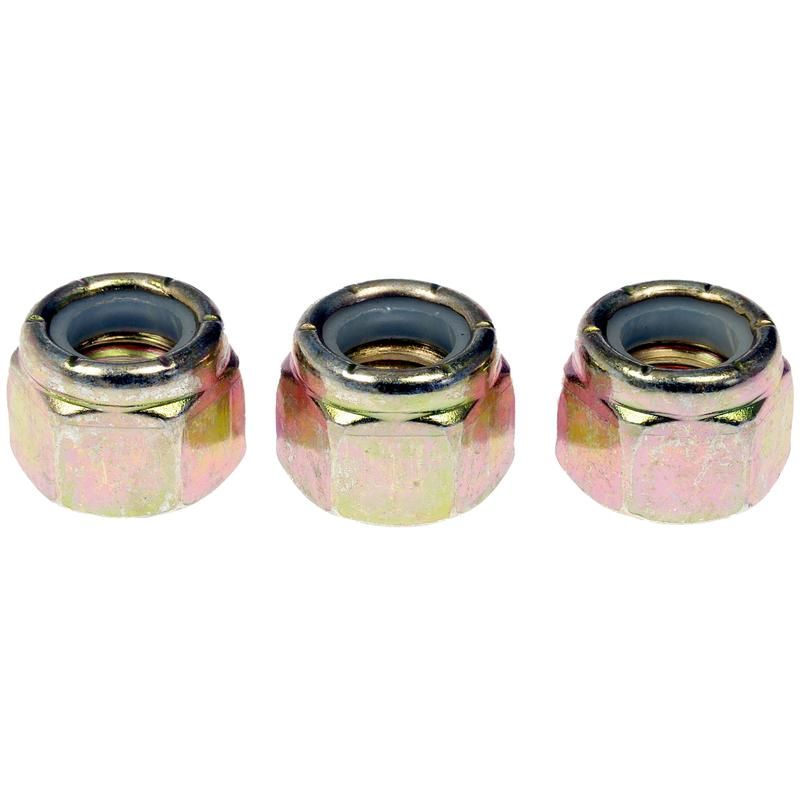 DORMAN 784-758D Hex Lock Nuts With Nylon Ring - Grade 2 - Thread Size 3/8-16, Height 29/64 In.